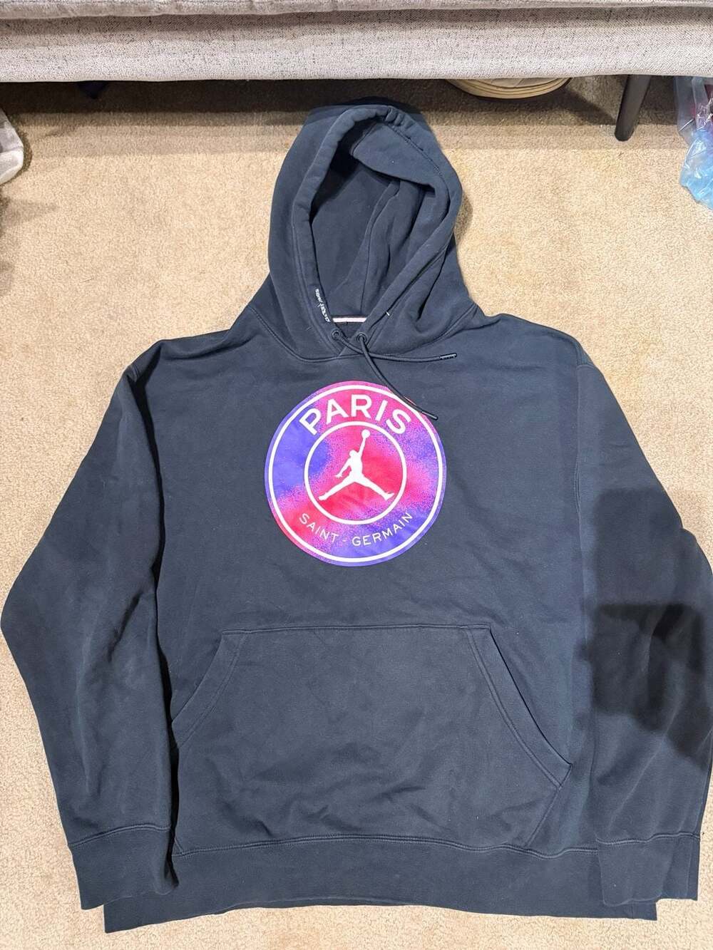 Jordan Paris Saint-Germain PSG Fleece Hoody Black CZ0815-010 Size XXL